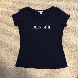 V-neck «Bien Sûr» t-shirt